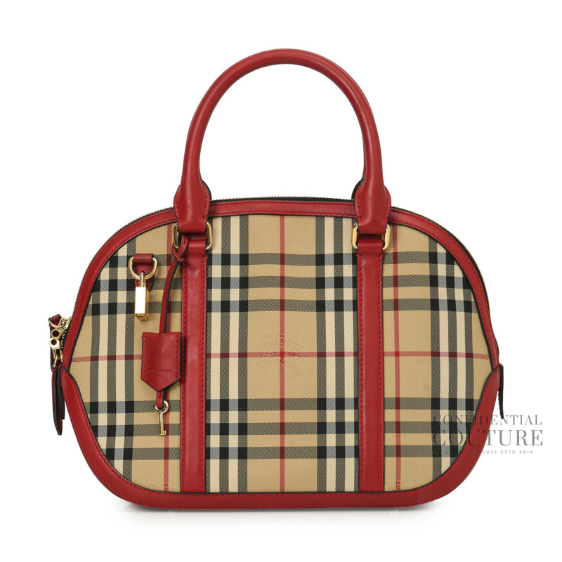 Women burberry bowling bag