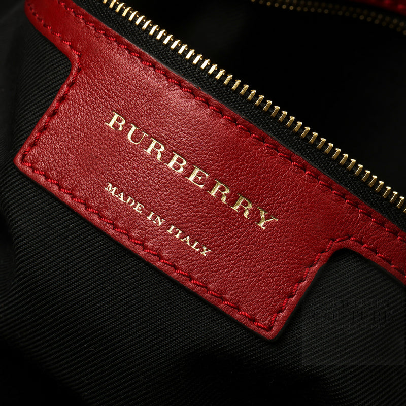 Burberry Leather House Check Canvas Small Orchard Bowling Bag