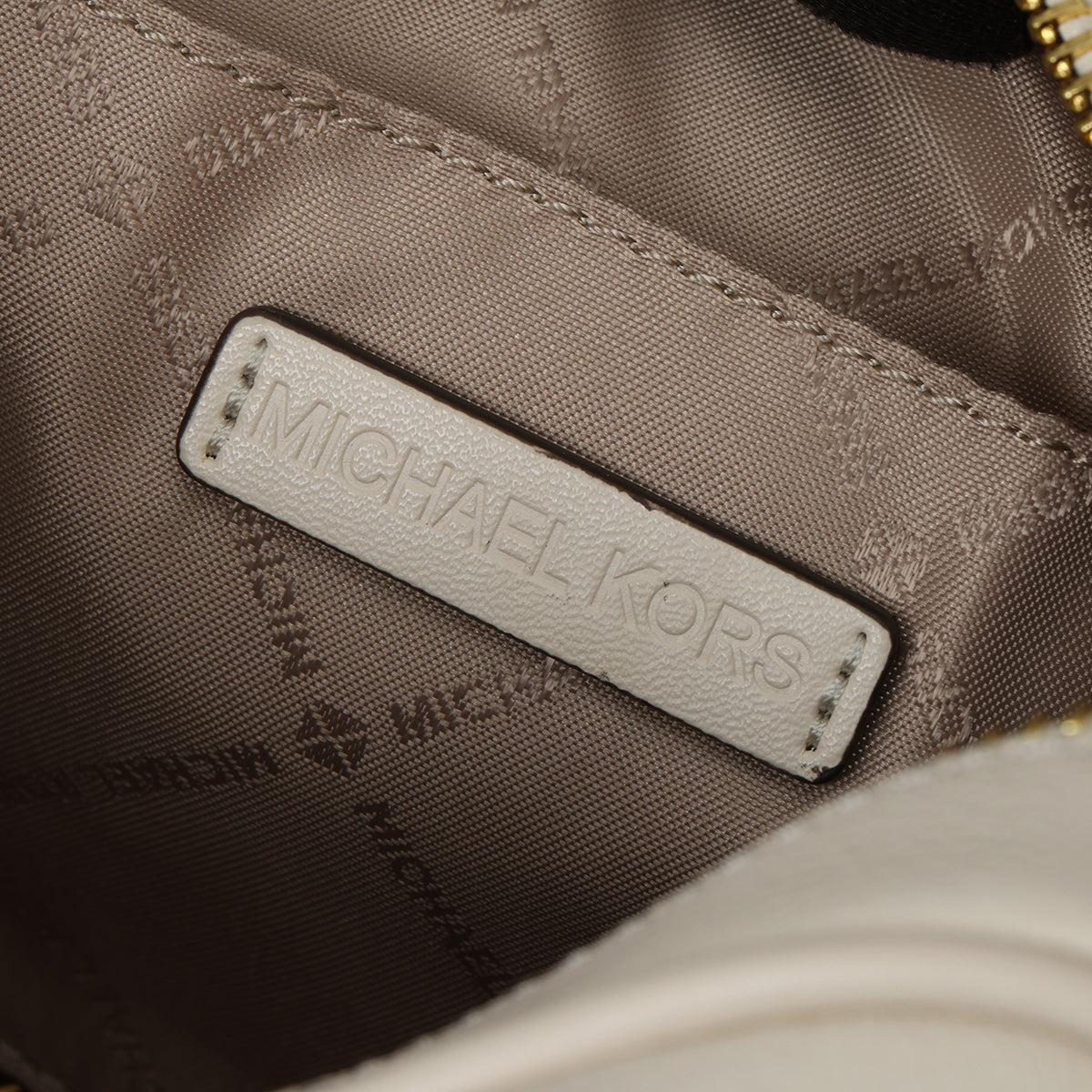 Beige Jet Set Leather Medium Crossbody Bag with Case for Apple Airpods Pro