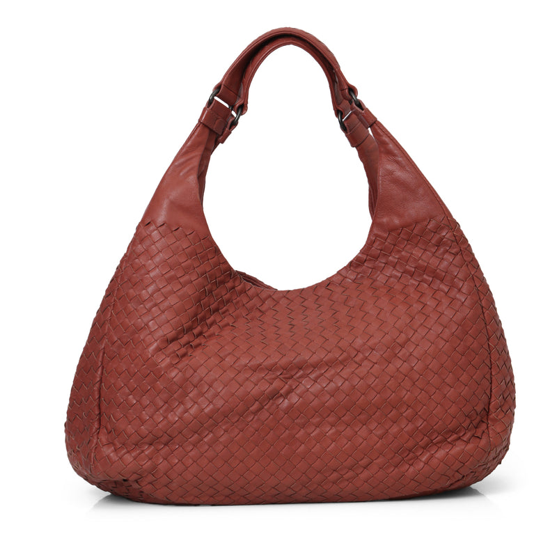 Bottega Veneta Brick Intrecciato Woven Nappa Leather Medium Campana Bag