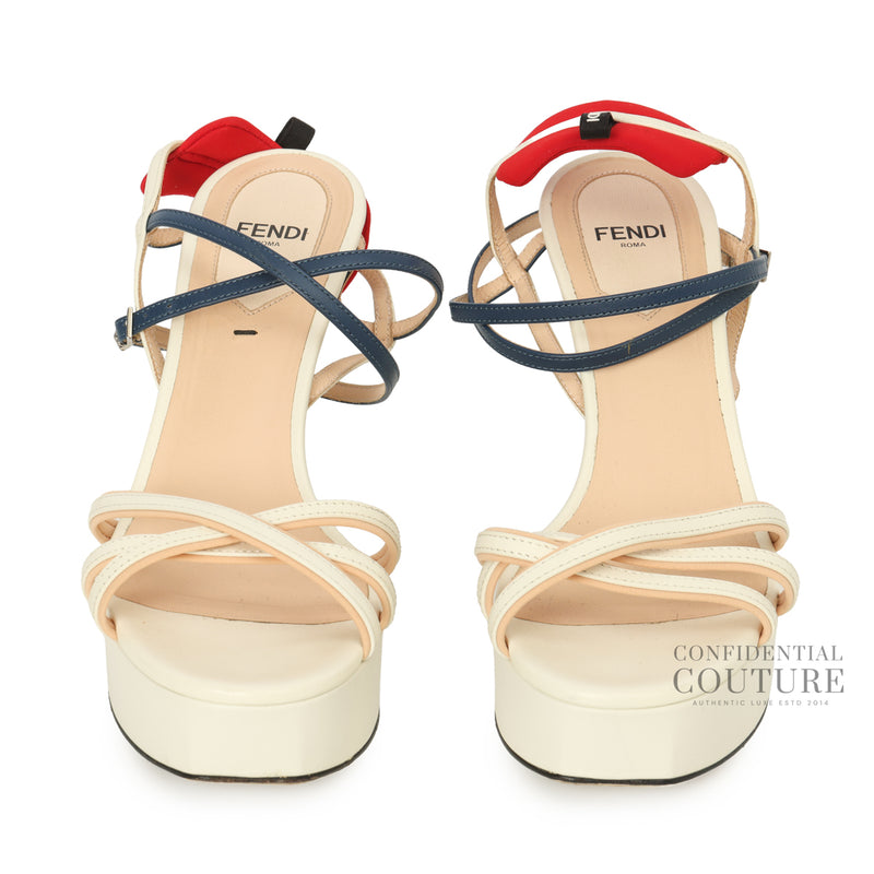 Women Fendi Multicolor Strappy Heeled Sandals EU 38.5 | UK 5.5 | US 8.5