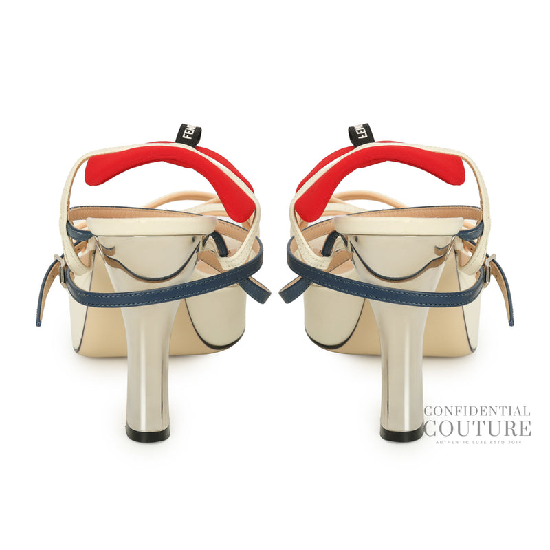 second hand Fendi Multicolor Strappy Heeled Sandals EU 38.5 | UK 5.5 | US 8.5