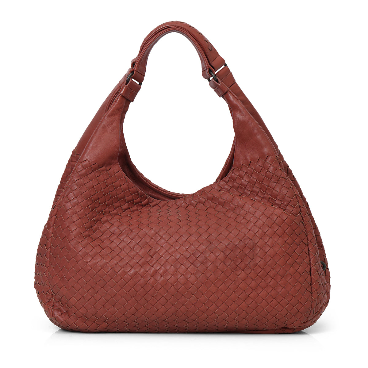 Brick Intrecciato Woven Nappa Leather Medium Campana Bag