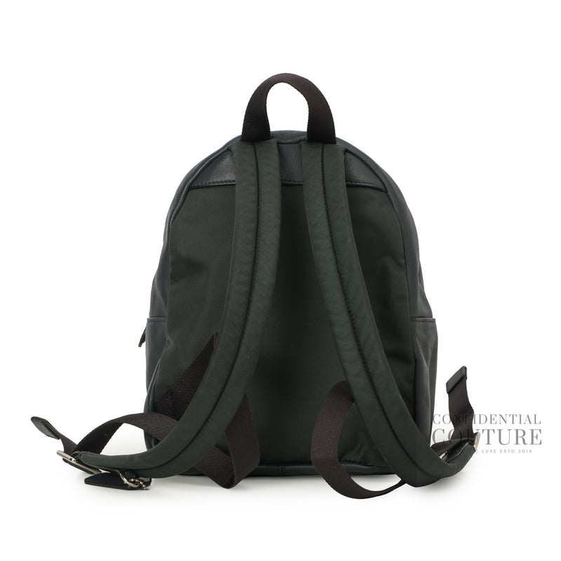 Charcoal Grey Monogram Canvas & Leather Mini Backpack