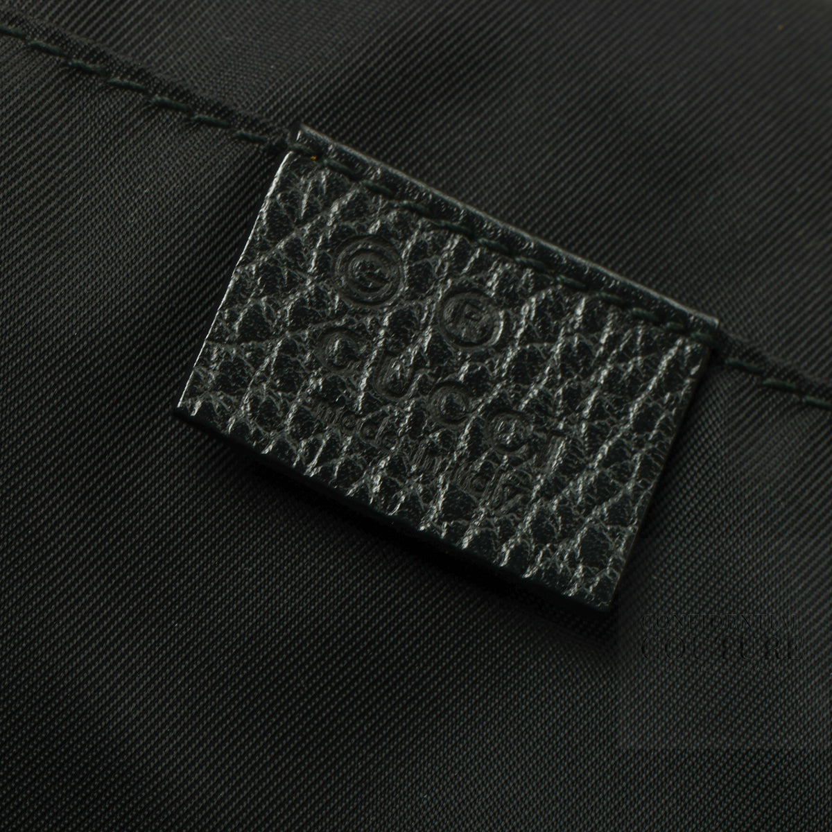 GG Black Nylon Drawstring Backpack