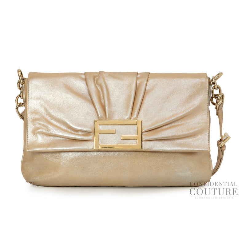 Gold Large Mia Flap Bag