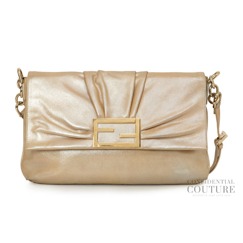 Gold Large Mia Flap Bag