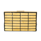 Black Patent & Gold Hardware Clutch