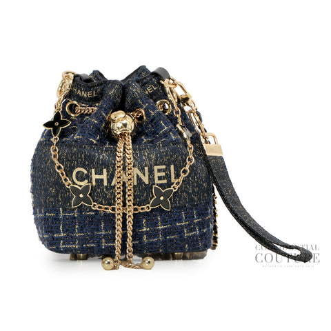 Tweed Make-Up Bucket Bag