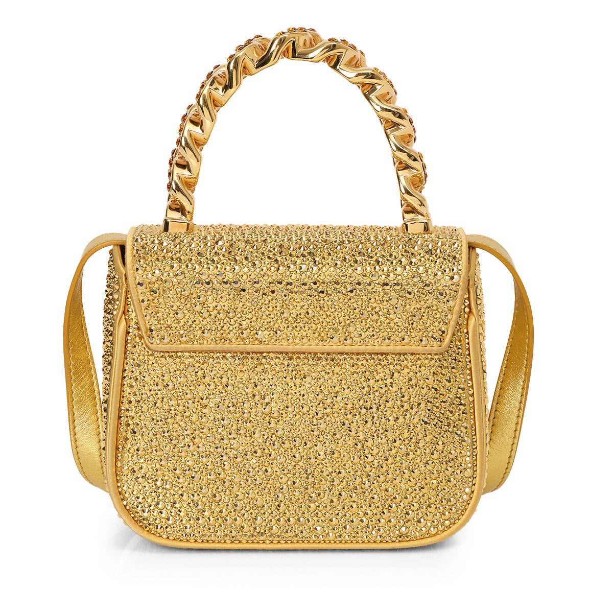 Crystal LA Medusa Mini Gold Bag