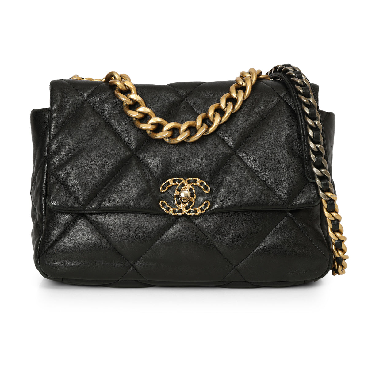 19 Black Large Top Handle Bag
