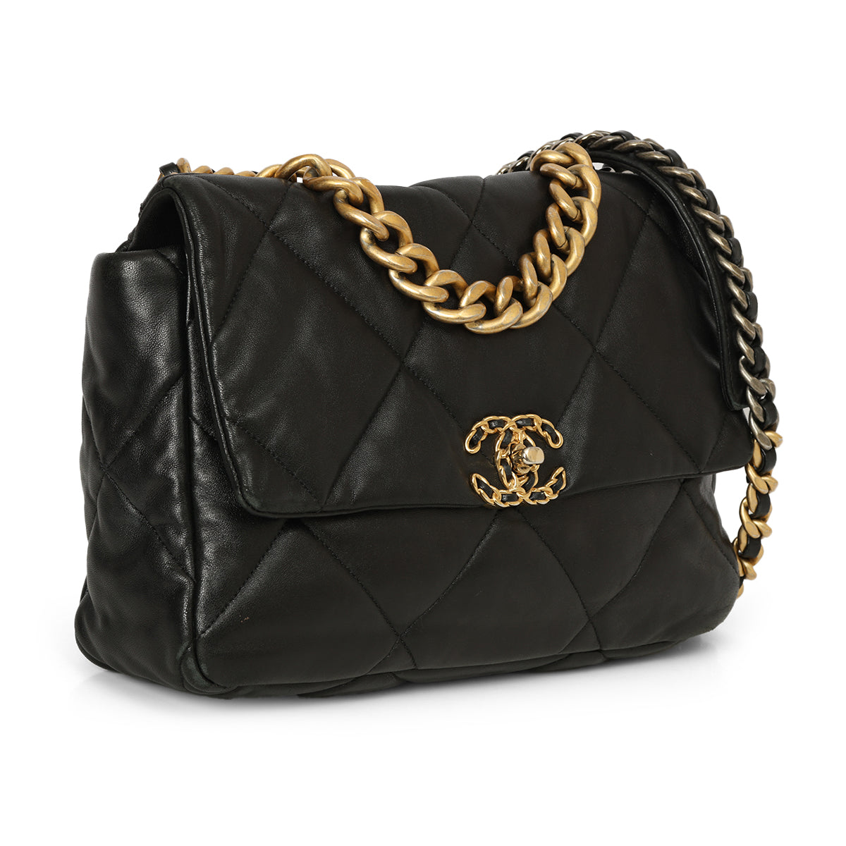 19 Black Large Top Handle Bag