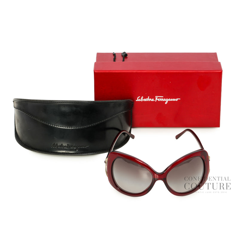 Maroon 2167-B Over Sized Sunglasses