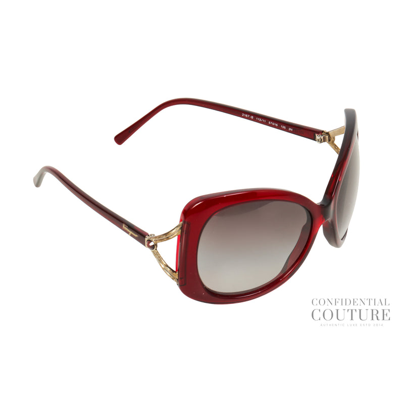 Maroon 2167-B Over Sized Sunglasses