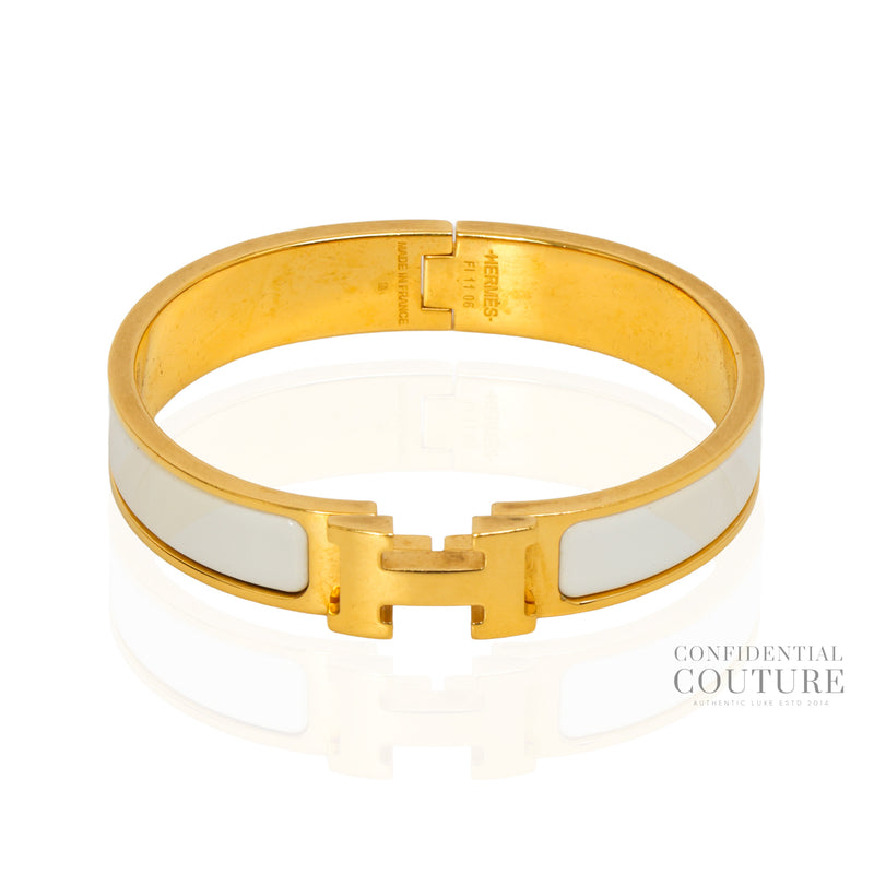 Clic H Noir GHW Bracelet | PM