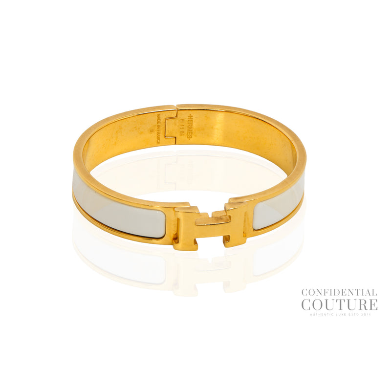 Clic H Noir GHW Bracelet | PM