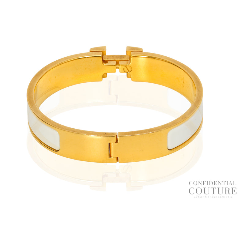 Clic H Noir GHW Bracelet | PM