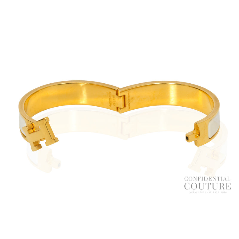 Clic H Noir GHW Bracelet | PM
