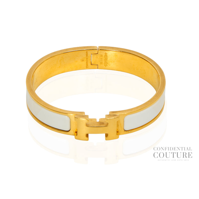Clic H Noir GHW Bracelet | PM