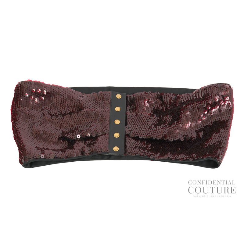 Maroon Sequins Waist Belt | 70/28
