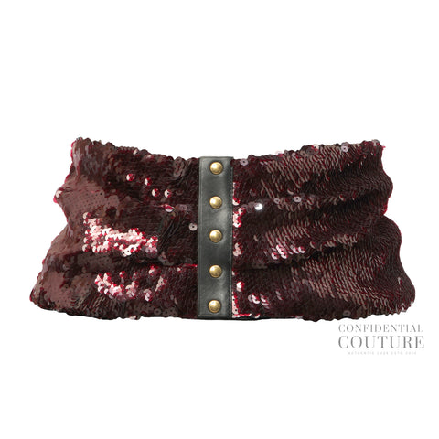 Maroon Sequins Waist Belt | 70/28