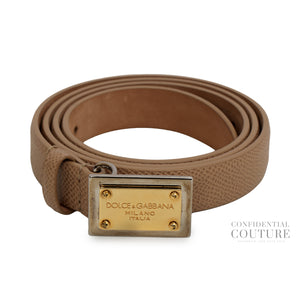 Leather Belt With Branded Buckle | 85cms/34inch