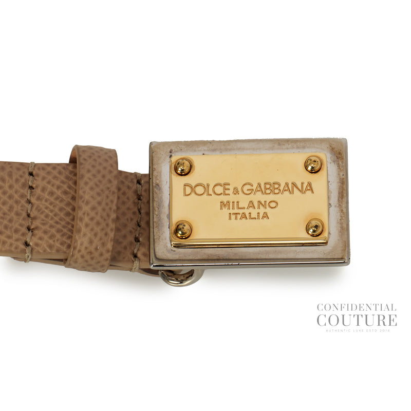 Leather Belt With Branded Buckle | 85cms/34inch