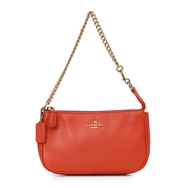 Coral Leather Pochette