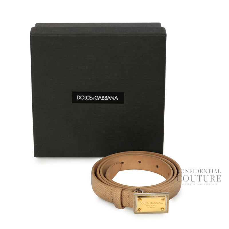 Leather Belt With Branded Buckle | 85cms/34inch