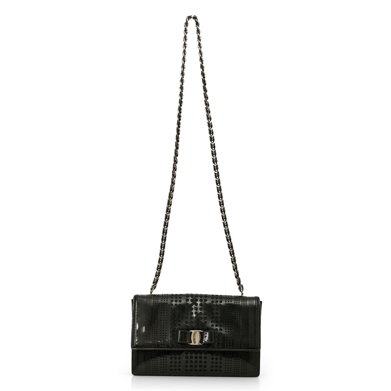 Vara Bow Perforated Crossbody Bag
