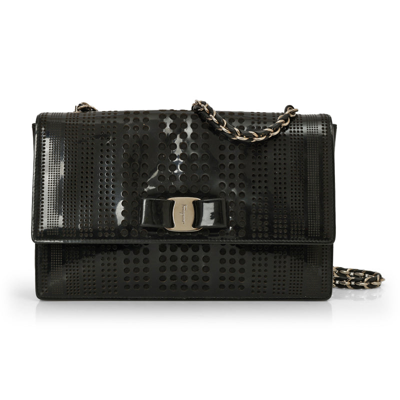 Vara Bow Perforated Crossbody Bag