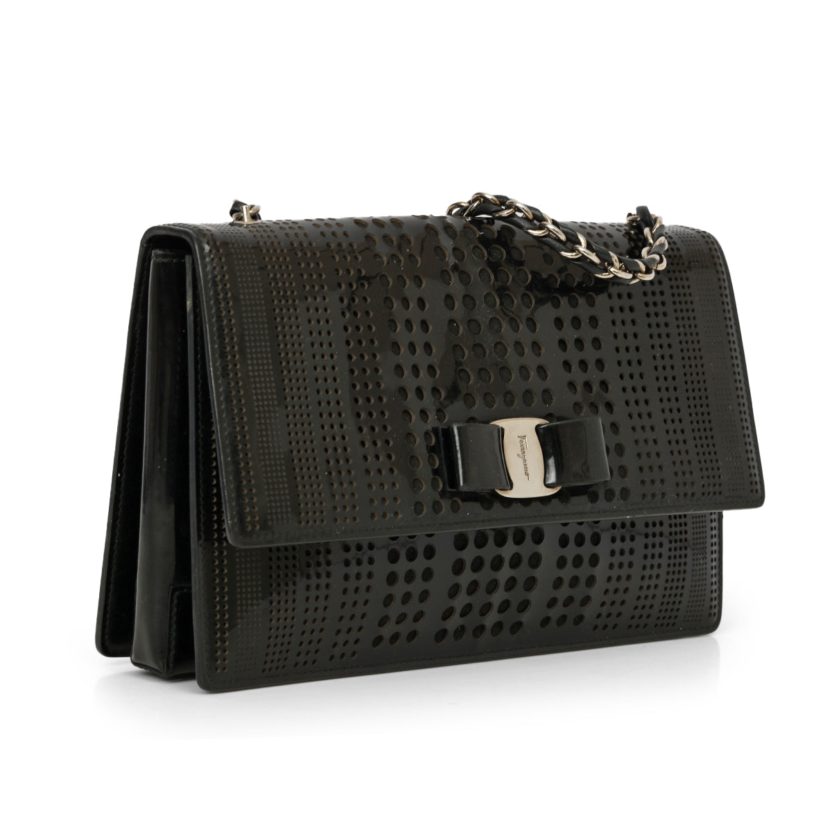 Vara Bow Perforated Crossbody Bag