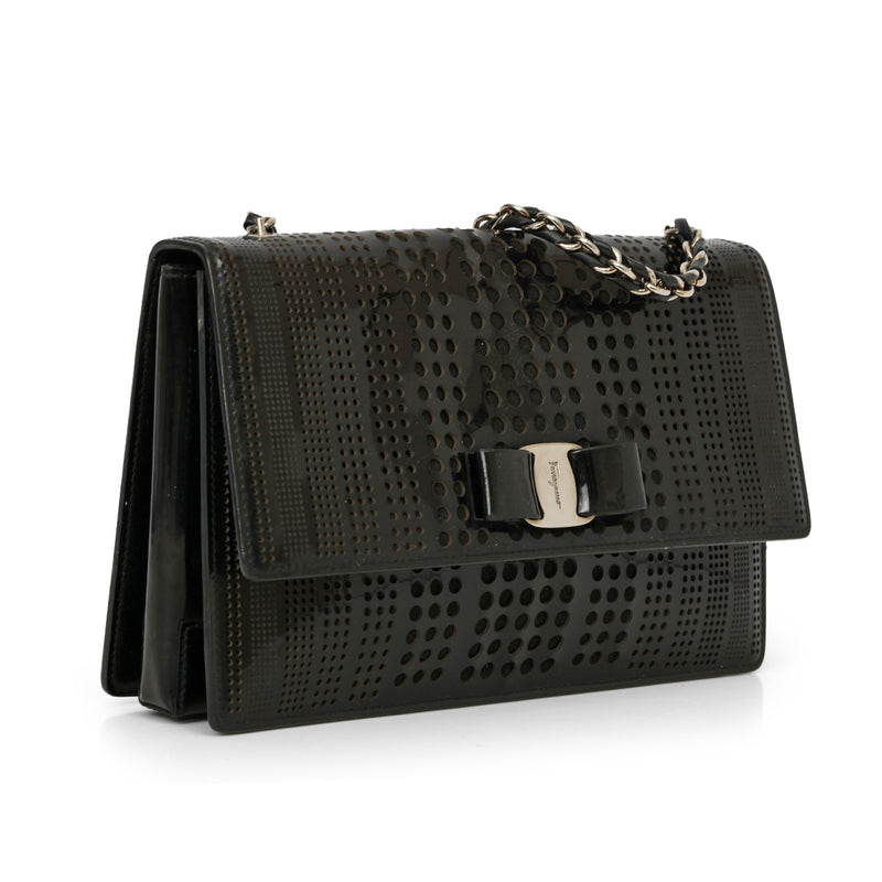 Vara Bow Perforated Crossbody Bag