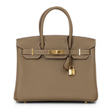 Birkin 30 Etoupe With Gold Hardware