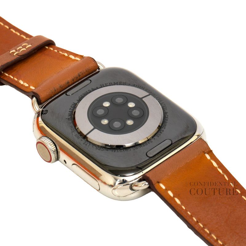 x Apple Watch Series 8 Silver Stainless Steel Case Gold Strap Single Tour | 41MM