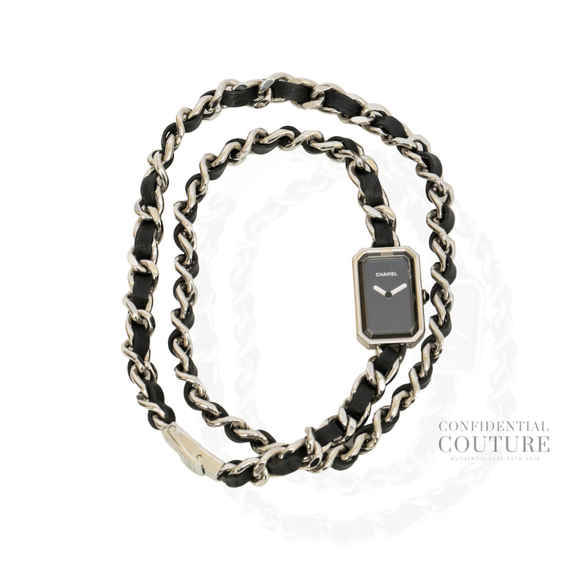 Black Première Triple Bracelet Iconic Chain Watch