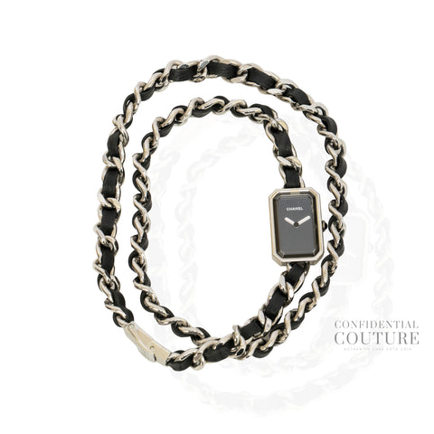 Black Première Triple Bracelet Iconic Chain Watch