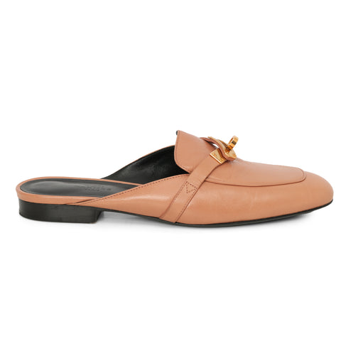 Beige Perlino Goatskin OZ Mules