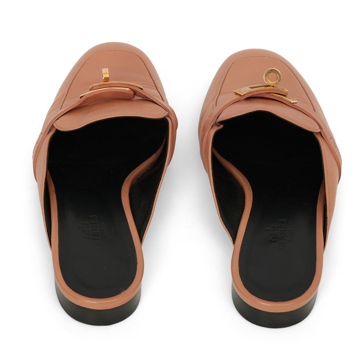Beige Perlino Goatskin OZ Mules