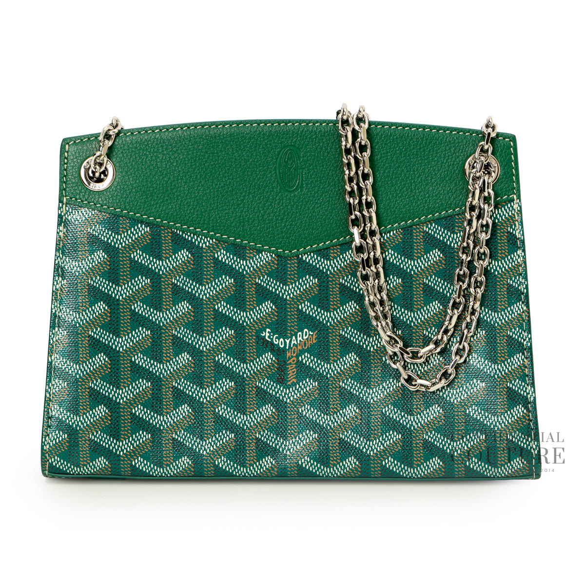 Rouette Structure Mini Bag Green Goyardine Palladium Hardware