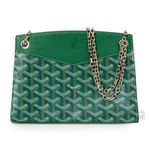 Rouette Structure Mini Bag Green Goyardine Palladium Hardware