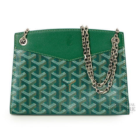 Rouette Structure Mini Bag Green Goyardine Palladium Hardware