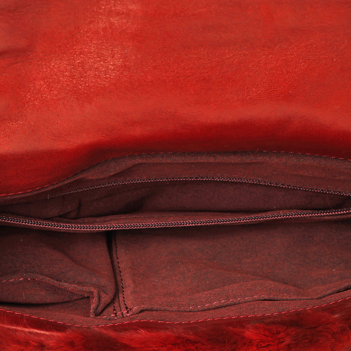 CC Rabbit Fur Flap Bag
