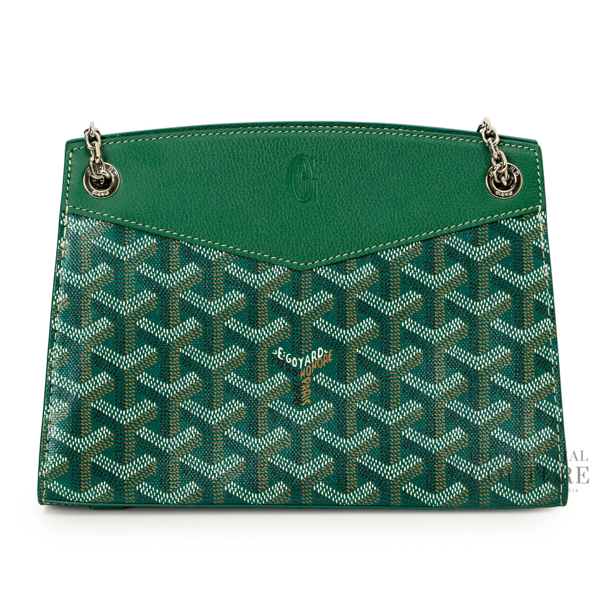 Rouette Structure Mini Bag Green Goyardine Palladium Hardware