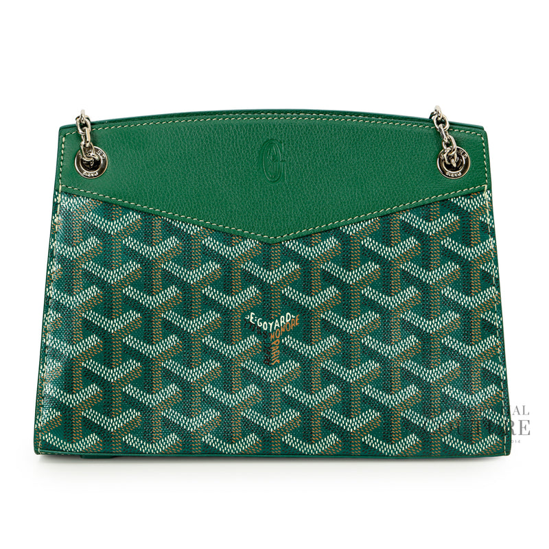 Women Goyard Rouette Structure Mini Bag Green Goyardine Palladium Hardware