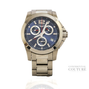 Conquest Chronograph Quartz Blue Dial 41mm Men's Watch