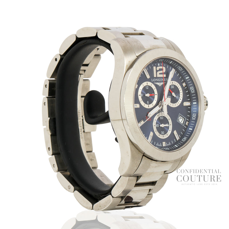 Conquest Chronograph Quartz Blue Dial 41mm Men's Watch