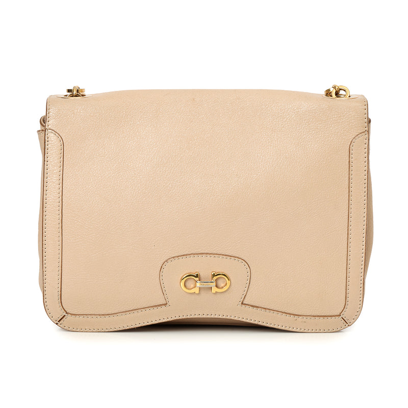Salvatore Ferragamo Nude Branca Shoulder Bag