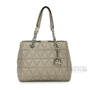 Quilted Grey Tote Bag