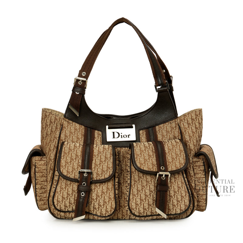 Beige/Brown Diorissimo Hobo Bag